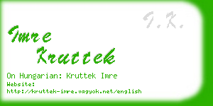 imre kruttek business card